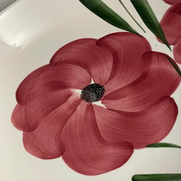 Extra Large Italian Pasta Bowl  Stoviglierie  Hand Painted Floral Made In Italy - Picture 6 of 9